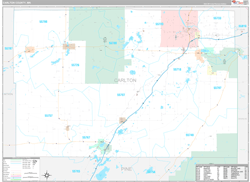 Carlton County, MN Wall Map Premium Style 2024