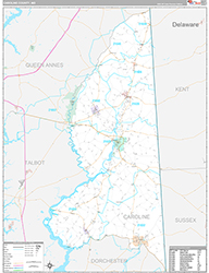 Caroline County Wall Map Premium Style 2026