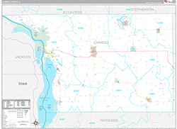 Carroll County Wall Map Premium Style 2026