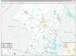 Carroll County Wall Map Premium Style 2026