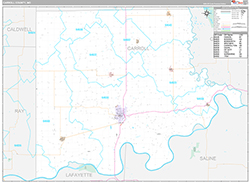 Carroll County Wall Map Premium Style 2026