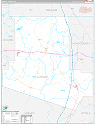 Carroll County Wall Map Premium Style 2026