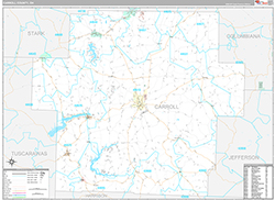 Carroll County Wall Map Premium Style 2026