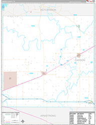 Carson County Wall Map Premium Style 2026