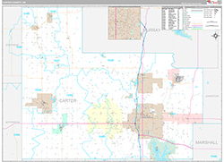 Carter County Wall Map Premium Style 2026