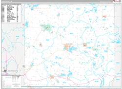 Cass County Wall Map Premium Style 2026