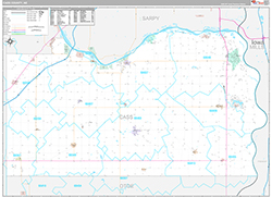 Cass County Wall Map Premium Style 2026