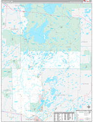 Cass County, MN Wall Map Premium Style 2026