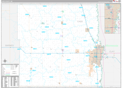Cass County, ND Wall Map Premium Style 2023