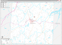 Caswell County Wall Map Premium Style 2026