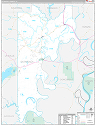 Catahoula County Wall Map Premium Style 2026