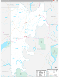 CatahoulaParish (County), LA Wall Map Premium Style 2023