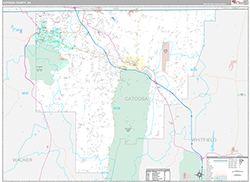 Catoosa County Wall Map Premium Style 2026