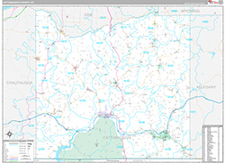 Cattaraugus County Wall Map Premium Style 2026