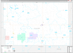 Cavalier County, ND Wall Map Premium Style 2023