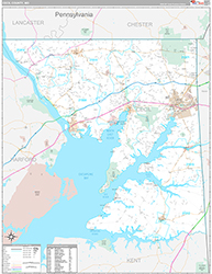 Cecil County Wall Map Premium Style 2026