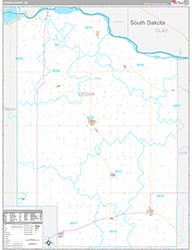 Cedar County Wall Map Premium Style 2026