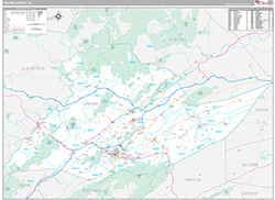 Centre County Wall Map Premium Style 2026
