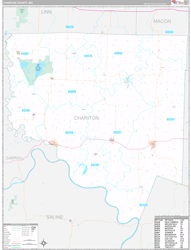 Chariton County, MO Wall Map Premium Style 2024