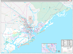 Charleston County Wall Map Premium Style 2026