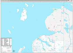 Charlevoix County Wall Map Premium Style 2026