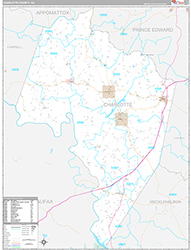 Charlotte County Wall Map Premium Style 2026
