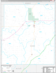 Chase County Wall Map Premium Style 2026