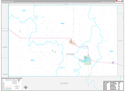 Chase County Wall Map Premium Style 2026