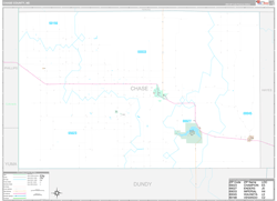 Chase County, NE Wall Map Premium Style 2023