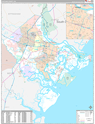 Chatham County Wall Map Premium Style 2026