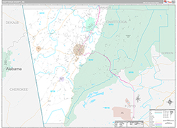 Chattooga County Wall Map Premium Style 2026