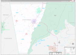 Chattooga County, GA Wall Map Premium Style 2024