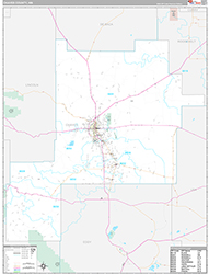 Chaves County Wall Map Premium Style 2026