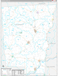 Chenango County Wall Map Premium Style 2026
