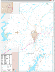 Cherokee County Wall Map Premium Style 2026