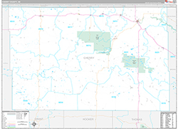 Cherry County Wall Map Premium Style 2026