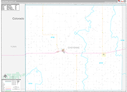 Cheyenne County Wall Map Premium Style 2026