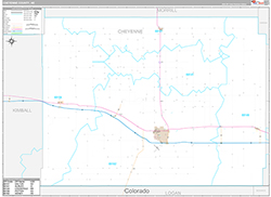 Cheyenne County Wall Map Premium Style 2026