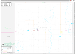 Cheyenne County, KS Wall Map Premium Style 2024