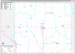 Chickasaw County Wall Map Premium Style 2026