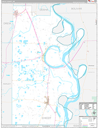 Chicot County Wall Map Premium Style 2026