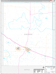 Childress County Wall Map Premium Style 2026