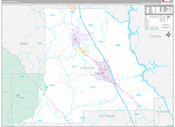Chilton County, AL Wall Map Premium Style 2026