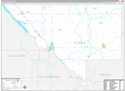 Chippewa County Wall Map Premium Style 2026