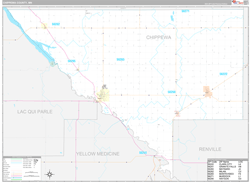 Chippewa County, MN Wall Map Premium Style 2024