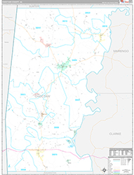 Choctaw County Wall Map Premium Style 2026