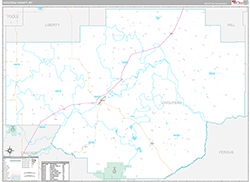 Chouteau County, MT Wall Map Premium Style 2026
