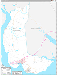 Chowan County Wall Map Premium Style 2026