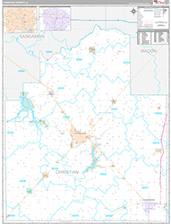 Christian County Wall Map Premium Style 2026