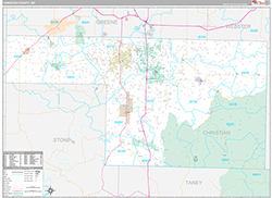 Christian County Wall Map Premium Style 2026